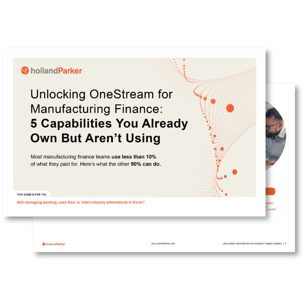 OneStream Manufacturing – Ebook 2