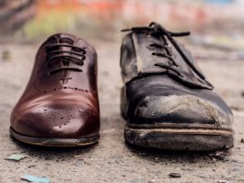 Concept of rich and poor in person. Concept of rich and poor in person.